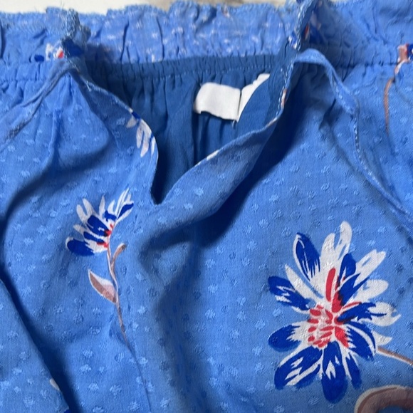 Honey Belle Blue Flowered Crop Top Size Small Juniors NWT - Picture 5 of 5